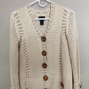 Pure Handknit White Cardigan